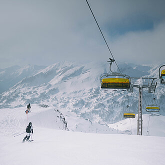 Skigebiet in Obertauern beim Hotel Enzian