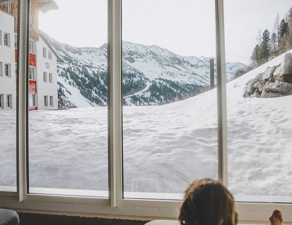 Aussicht vom Spa im Hotel Enzian in Obertauern 