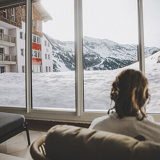 Aussicht aus dem Spa im Hotel Enzian in Obertauern 